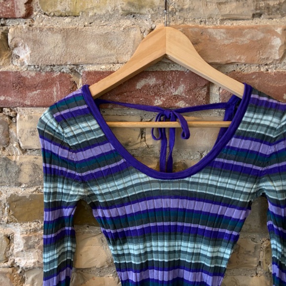 Marciano Multicolor Striped Long Sleeve Dress - Picture 4 of 5